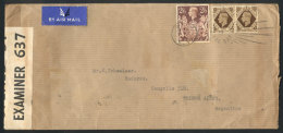 Airmail Cover Sent To Argentina In AU/1940, With Censor Label, Very Nice! - Other & Unclassified