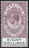 Sc.74, 1912 8S. Violet And Green, Mint Very Lightly Hinged, VF Quality, Catalog Value US$100. - Gibraltar