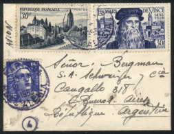 Small Airmail Cover Sent From Paris To Argentina On 2/JA/1953, Franked With 75Fr. Including The Commemorative Stamp... - Sonstige & Ohne Zuordnung