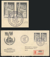 Registered Cover Franked With Pair Sc.326, Sent From Helsinki To Lahti On 30/MAR/1955 (FIRST DAY OF ISSUE), VF... - Sonstige & Ohne Zuordnung