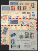 7 Covers Posted Between 1948 And 1957 (almost All To Argentina), With Very Attractive Postages! - Otros & Sin Clasificación