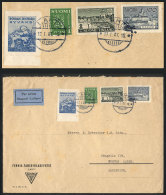 Airmail Cover Sent From Lahti To Argentina On 17/JA/1947, Very Nice Postage Including A Cinderella, VF Quality! - Otros & Sin Clasificación