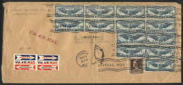 Airmail Cover Sent From Escanaba To Argentina On 14/MAY/1940 With Spectacular Postage Of $4, Very Attractive! - Poststempel