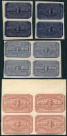 Lot Of Imperforate Post Office Seals, 2 Pairs With DOUBLE IMPRESSION Variety, Interesting! - Non Classés