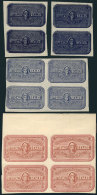 Lot Of Imperforate Post Office Seals, 2 Pairs With DOUBLE IMPRESSION Variety, Interesting! - Zonder Classificatie