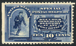 Sc.E2, 1888 10c. Blue, Mint Original Gum, VF Quality, Catalog Value US$500. - Special Delivery, Registration & Certified