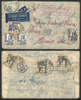 Airmail Cover Sent From VILLAFRANCA DEL BIERZO To Argentina On 11/SE/1937, Censored, Very Nice! - Autres & Non Classés