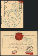 Postcard Sent Without Postage On 5/DE/1902, With Wax Seal Of The Senate And Cancel Of The PO Office Of The Senate,... - Autres & Non Classés