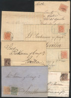 7 Letters And Folded Covers Used Between Circa 1875 And 1892, Interesting Postmarks, VF General Quality (the Oldest... - Autres & Non Classés