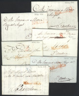 6 Folded Covers Or Letters Of Years 1837 To 1839, All With Interesting Pre-stamp Marks Of MALLORCA, Excellent... - Andere & Zonder Classificatie