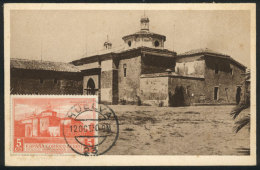 HUELVA: La Rábida Monastery, Maximum Card Of OC/1939, With Stain Spots - Cartes Maximum