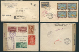 7 Covers Sent To Switzerland Between 1940 And 1952, Some With Censor Marks, Nice Postages, Very Fine Quality,... - Autres & Non Classés