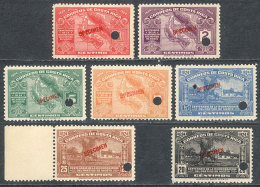 Sc.129/135, 1924 Centenary Of The Annexation Of Province Of Guanacaste, Compl. Set Of 7 Values With SPECIMEN... - Costa Rica