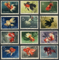 Sc.506/517, 1960 Goldfish, Cmpl. Set Of 12 Values, Used, VF Quality, Catalog Value US$100. - Andere & Zonder Classificatie