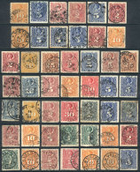 47 Old Stamps, Most With Interesting And Rare Cancels, Very Interesting Lot To The Specialist, LOW START! - Chili