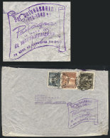 Airmail Cover Sent From Santiago To Buenos Aires On 13/SE/1948, With Attractive Violet Handstamp: '20th Anniversary... - Chile