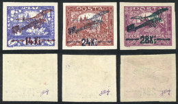 Sc.C1/C3, 1920 Complete Set Of 3 Imperforate Values, MNH, Excellent Quality. With Small Guarantee Marks On Back. - Luftpost