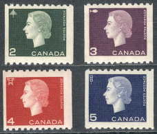 Sc.406/409, 1962/3 Elizabeth II, Coils (set Of 4 Values), MNH, VF Quality, Catalog Value US$17+ - Autres & Non Classés