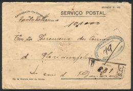 Official Cover Posted By Registered Mail On 3/JA/1932, Stampless, From Santa Catharina To Florianopolis, Very Nice! - Autres & Non Classés