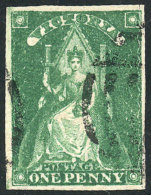 Sc.29, 1856 1p. Green, Used, VF Quality, Catalog Value US$42+ - Used Stamps