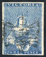 Sc.3a, 1850 3p. Light Blue, Unwatermarked, Excellent Quality, Catalog Value US$110. - Neufs