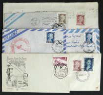 TOPIC PERON, PERONISM: 6 Covers Of The Years 1953/1956, Franked With Stamps Of The Eva Perón Issue (5),... - Andere & Zonder Classificatie