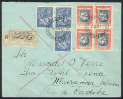 Registered Cover Sent To Miramar (Córdoba) On 4/FE/1944, Postmarked 'AGENCIA 5 MAR DEL PLATA', VF Quality! - Autres & Non Classés