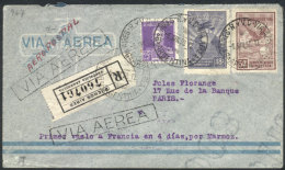 Cover Franked With 97c. Sent To France Of 6/JUN/1930 On The FIRST FLIGHT Of The Aeropostale (pilot Jean Mermoz), VF... - Sonstige & Ohne Zuordnung