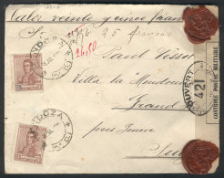 Cover With Declared Value Sent From MENDOZA To France On 16/JUL/1916, Franked By GJ.416 X2 (total Postage 48c.), VF... - Autres & Non Classés