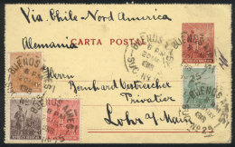 5c. Plowman Lettercard With Multicolor Additional Postage (total 16c.), Sent From Buenos Aires To Germany On... - Sonstige & Ohne Zuordnung