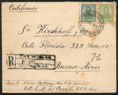 Registered Cover Sent From LAS MOSCAS (Entre Ríos) To Buenos Aires On 30/DE/1911, Franked With 3c. + 15c.... - Sonstige & Ohne Zuordnung