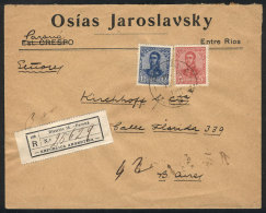 Registered Cover Sent From Paraná To Buenos Aires On 22/AU/1911 Franked With 5c. + 12c. San Martín In... - Sonstige & Ohne Zuordnung