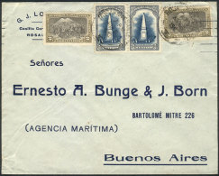 Cover Sent From Rosario To Buenos Aires On 6/AU/1910, Franked With 5c. Consisting Of GJ.300 Pair + 302 X2, VF... - Autres & Non Classés