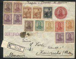 Registered Cover Sent From Buenos Aires To Germany In JA/1910 With Spectacular Multicolor Postage Combining Stamps... - Sonstige & Ohne Zuordnung