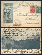 5c. Postal Card Illustrated On Back (Queñi Lake - Neuquén) + Liberty 1c. + 5c. (total Postage 11c.),... - Sonstige & Ohne Zuordnung