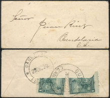 Very Small Cover Franked By GJ.219 X2 (total 2c., Rate For "commercial Documents") Sent Unsealed (unglued Back... - Autres & Non Classés