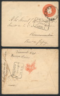 PS Envelope Sent To RINCONADA (Jujuy) And Returned To Sender, With Rare Postal Marks On Front And Back: Rectangular... - Autres & Non Classés