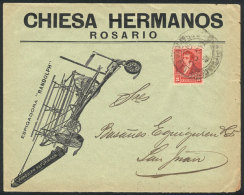 Cover Used On 26/OC/1898, With Spectacular Commercial Printed Head ("Chiesa Hermanos", Of Rosario) Illustrated With... - Autres & Non Classés