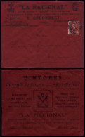 Spectacular Red Cover With Advertising Printed Head On Front And Reverse ("Factory Of La Nacional Vegetable Oils,... - Autres & Non Classés