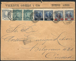 Cover With Colorful Postage Of 2c. Consisting Of ½c. And ¼c. Stamps (GJ.96 + 97 + 133 + 134), With... - Sonstige & Ohne Zuordnung