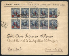 Cover Used In Buenos Aires On 9/SE/1890, Franked By GJ.134 In Block Of 10 (2½c.), In The Block The Color Of... - Autres & Non Classés