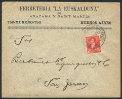 Cover With Commercial Printed Head ("La Euskalduna Hardware Store" Of Buenos Aires), Sent To San Juan On... - Sonstige & Ohne Zuordnung