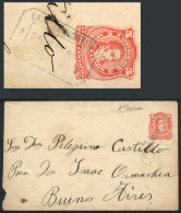 5c. Kidd Stationery Envelope With The Very Rare Rectangular Datestamp Of LAVALLE NORTE (Buenos Aires), Sent To... - Autres & Non Classés