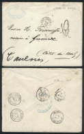 French Offices In Buenos Aires: Cover Posted To Gaulnes On 8/JUL/1877 By French Mail, Sent Collect, With Good... - Sonstige & Ohne Zuordnung