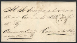 Official Entire Letter Sent To Las Flores On 9/DE/1860, Free Of Charge, With Rimless Datestamp Of Buenos Aires, VF... - Autres & Non Classés