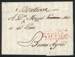 Entire Letter Sent From Pontevedra To Buenos Aires On 22/AU/1803 (with Long And Interesting Text), Red... - Autres & Non Classés