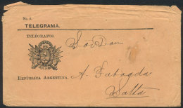 Circa 1887, Envelope For Telegrams (N°6), Missing The Back Flap, Very Good Front, Very Rare! - Telegraphenmarken