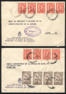 2 Covers Used In 1969 With Very Nice Postages, VF Quality! - Dienstmarken