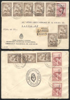 Registered Cover Sent To Santa Fe On 27/MAY/1969, Franked By GJ.739 X10 + 751 X4, VF Quality, Rare! - Dienstmarken