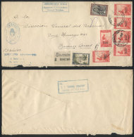 Registered Cover Sent From Tandil To Buenos Aires On 5/DE/1952, High Postage Of $16.50 (including GJ.668 And 669,... - Officials